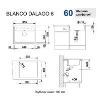 Кухонная мойка 61,5 см Blanco Dalago 6 темная скала - 1 фото