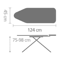 Гладильная доска 124х45 см Brabantia белая - 8 фото