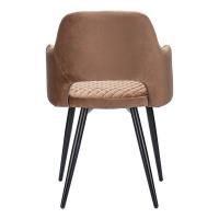 Кресло велюровое 79x56x55 см Bergenson Bjorn Burgos коричневое - 5 фото
