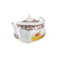 Чайник заварочный 1,3 л Spode Английские охотничьи мотивы белый - 7 фото