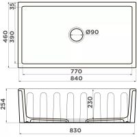 Кухонная мойка 77 см Omoikiri Mikura 83-BL черная - 2 фото