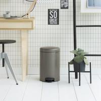 Ведро для мусора с педалью 12л Brabantia NewIcon платина - 3 фото