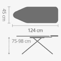 Гладильная доска 124х45 см Brabantia белая - 3 фото