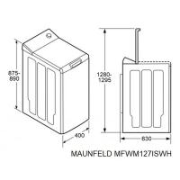 Стиральная машина 60 см на 7 кг Maunfeld MFWM127ISWH белая - 13 фото