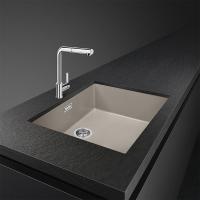 Кухонная мойка 75,6 см Smeg Quadra VZP76N черная - 3 фото