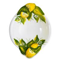 Салатник 13 см Edelweiss Лимоны и цветы белый - 2 фото