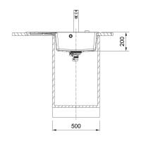 Кухонная мойка 78 см Franke Centro CNG 611/211-78 TL черный матовый - 5 фото