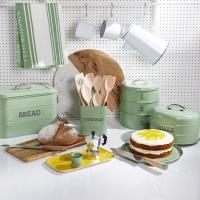 Хлебница 34х21,5 см Kitchen Craft Living Nostalgia зеленая - 3 фото