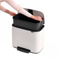 Мусорный бак 36 л Brabantia Bo Pedal Bin белый - 6 фото