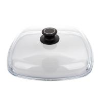 Крышка стеклянная квадратная 28x28 см AMT Glass Lids - 4 фото