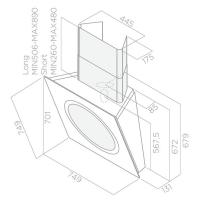 Пристенная вытяжка Elica Om Air WH/F/75 - 4 фото