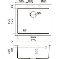 Кухонная мойка 50 см Omoikiri Bosen 57A-WH белая - 2 фото