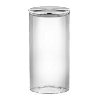 Банка с крышкой стеклянная 10х20,5 см 1,3 л Wilmax Thermo Glass прозрачная - 1 фото