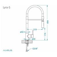 Смеситель Alveus Lyra-S CHR хром - 3 фото