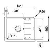 Кухонная мойка 62 см Franke Basis BFG 611-62 графит - 2 фото