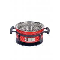 Угольный гриль 35х18 см Diamond Egg Tabletop Grill красный - 6 фото