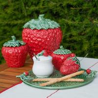 Емкость для хранения 11,5 см Bordallo Pinheiro Strawberries красно-зеленая - 2 фото