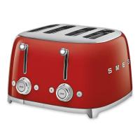 Тостер на 4 ломтика Smeg 50's Style TSF03RDEU красный - 6 фото