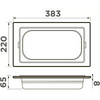 Контейнер для мойки 22х38,3 см 8 л Omoikiri DC-05-1-GB графит - 2 фото