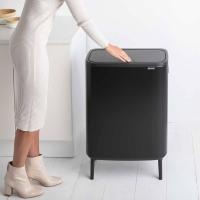 Мусорный бак 60 л Brabantia Bo Touch Bin Hi черный - 9 фото