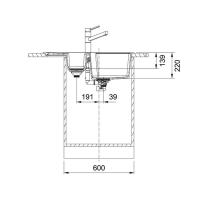 Кухонная мойка 78 см Franke Urban UBG 651-78 графит - 1 фото