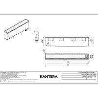 Сушилка для посуды 111,5х14,5 см Kantera Panama Slim PearlArc PSR1200-BP черная - 7 фото