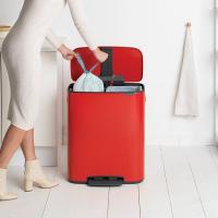 Мусорный бак 2x30 л Brabantia Bo Touch Bin красный - 9 фото