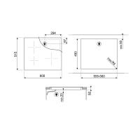 Индукционная варочная панель 58 см Smeg SI4642B - 2 фото