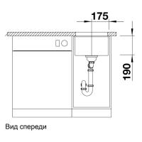 Кухонная мойка 35 см Blanco Subline 320-U антрацит - 2 фото