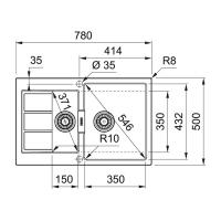 Кухонная мойка 78 см Franke Sirius 2.0 S2D 651-78 оникс - 2 фото