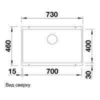 Кухонная мойка 73 см Blanco Subline 700-U алюметаллик - 4 фото