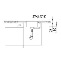 Кухонная мойка 93 см Blanco Zia 9 E черная - 4 фото