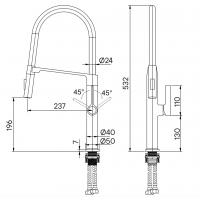 Смеситель для кухни Paulmark Barrel Ba214029-CR хром - 9 фото