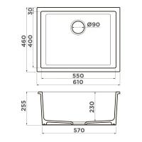 Кухонная мойка 55 см Omoikiri Okinoshima 61-U/I-OL olive - 2 фото
