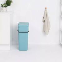 Ведро для мусора 40 л Brabantia Sort&Go голубое - 9 фото