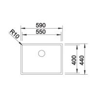 Кухонная мойка 59 см Blanco Claron 550-U нержавеющая сталь с зеркальной полировкой - 2 фото