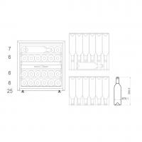 Встраиваемый винный шкаф на 25 бутылок Pando PVMAVP 60-25 CRR черный - 7 фото