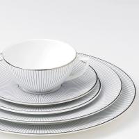 Чайная пара 150 мл Wedgwood Jasper Conran Pin Stripe белая - 4 фото