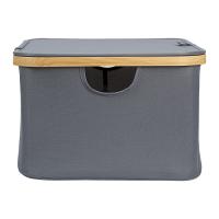 Корзина для белья 40х33 см 20 л Smart Solutions Neat Low серая - 9 фото