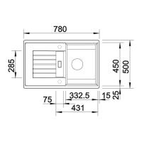 Кухонная мойка 78 см Blanco Zia 45 S черная - 4 фото