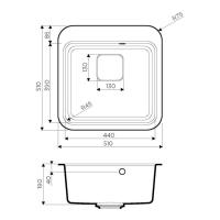 Кухонная мойка 51 см Omoikiri Solidity Tasogare 51-BE ваниль - 3 фото