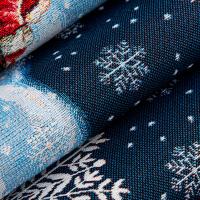 Дорожка 44х140 см Mix&Match Новогодний гость синяя - 4 фото