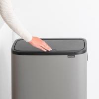 Мусорный бак 2x30 л Brabantia Bo Touch Bin Hi серый - 9 фото