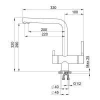 Смеситель Granula 2305 черный - 3 фото