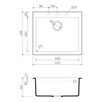 Кухонная мойка 57 см Omoikiri Solidity Bosen 57-GR leningrad grey - 2 фото