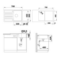 Кухонная мойка 78 см Blanco Legra 45 S белая - 3 фото