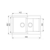 Кухонная мойка 80 см Teka Easy Clivo 60 B-TQ 1 1/2B 1D песочный бежевый - 2 фото