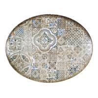 Сервировочное блюдо 31x24 см Wilmax Vintage Mosaic бежевое - 1 фото