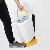Мусорный бак с педалью20 л Faplana BE-ECO бело-желтый - 2 фото