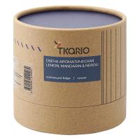 Свеча ароматическая Lemon, Mandarin & Neroli 7,5 см Tkano Edge синяя - 4 фото